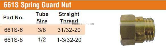 661S Spring Guard Nut, D.O.T. Air Brake Fitting For Rubber Tube,brass fitting