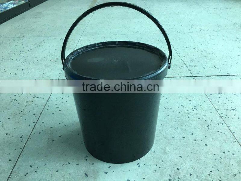 Black Plastic Barrel Pail Bucket 10 Gallon Bucket with Handle