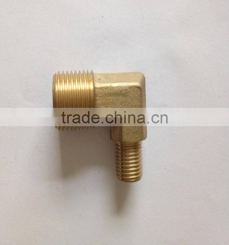 L type copper fitting ,male thread to hose bard connector