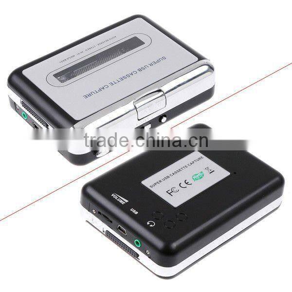 Tape to PC USB Cassette-to-MP3 Converter Capture Audio Music Player