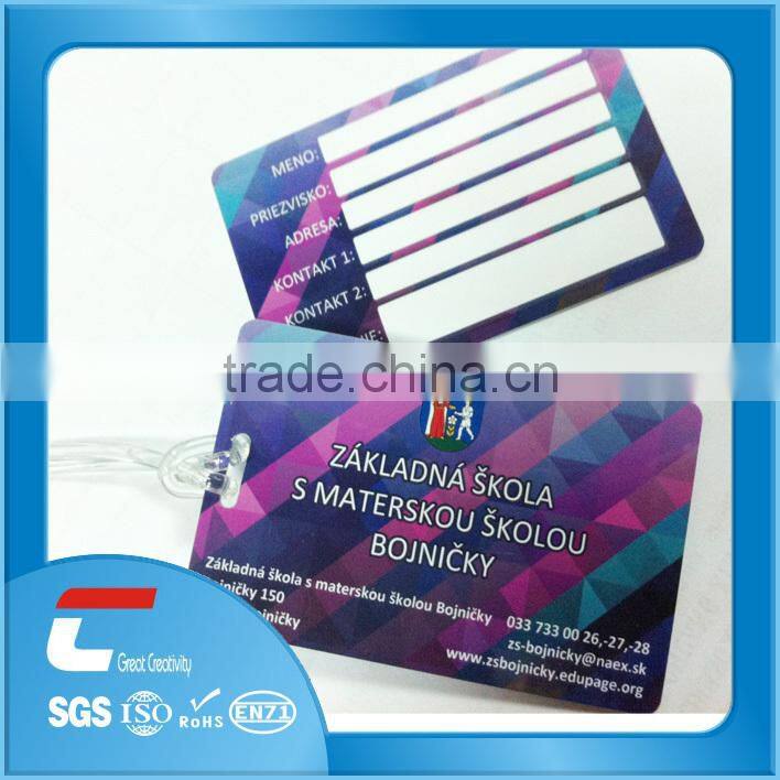 Customized size hole punch printed hard pvc festival ID event card
