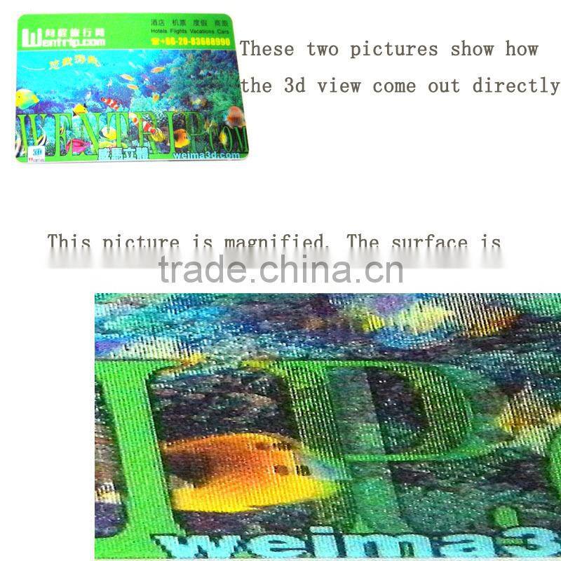3D plastic business card, 4D business card made in china
