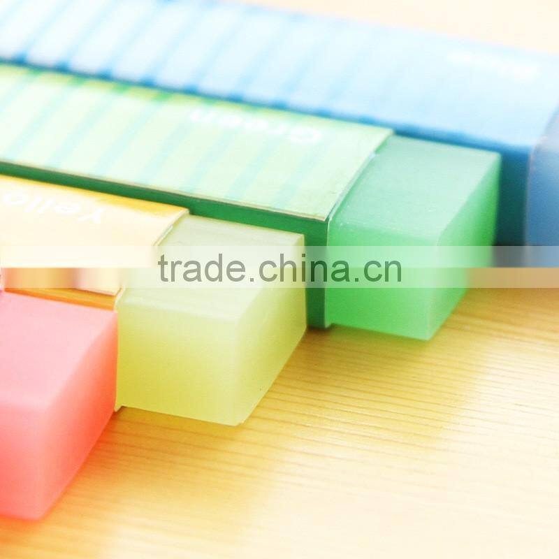 jelly color translucent eraser for students