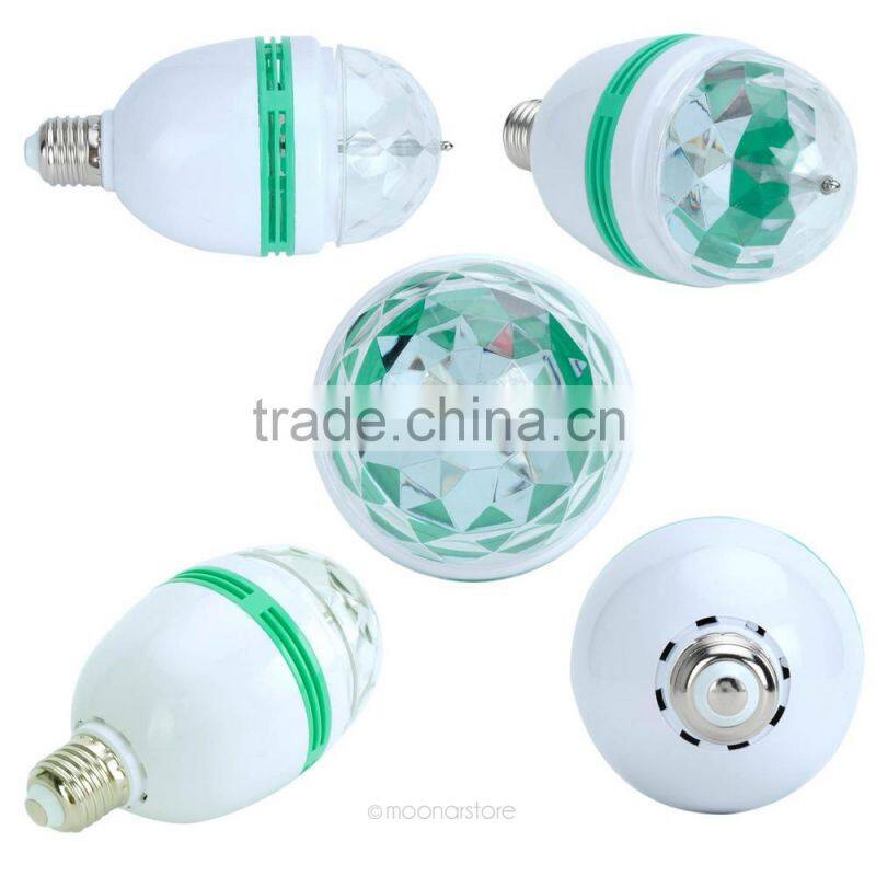 E27 RGB Crystal Ball Stage Lights Led Rotating Lamp For Party Disco DJ Bar