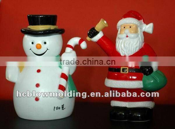 OEM Blow Molding plastic Cartoon figures statue Father Christmas Huizhou factory