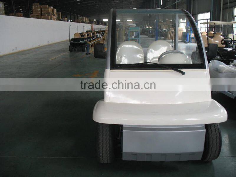 2 seater electric buggy with a rear cargo box