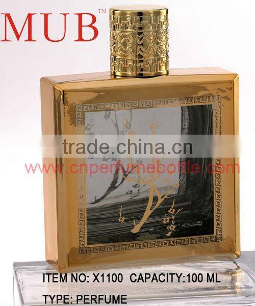 Empty glass spray bottle for perfume