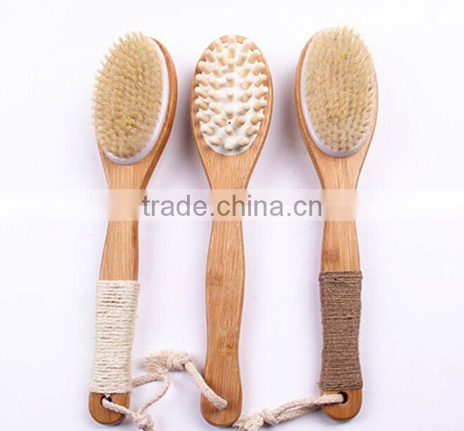 United States best popular bamboo scrubbing back bath brushes