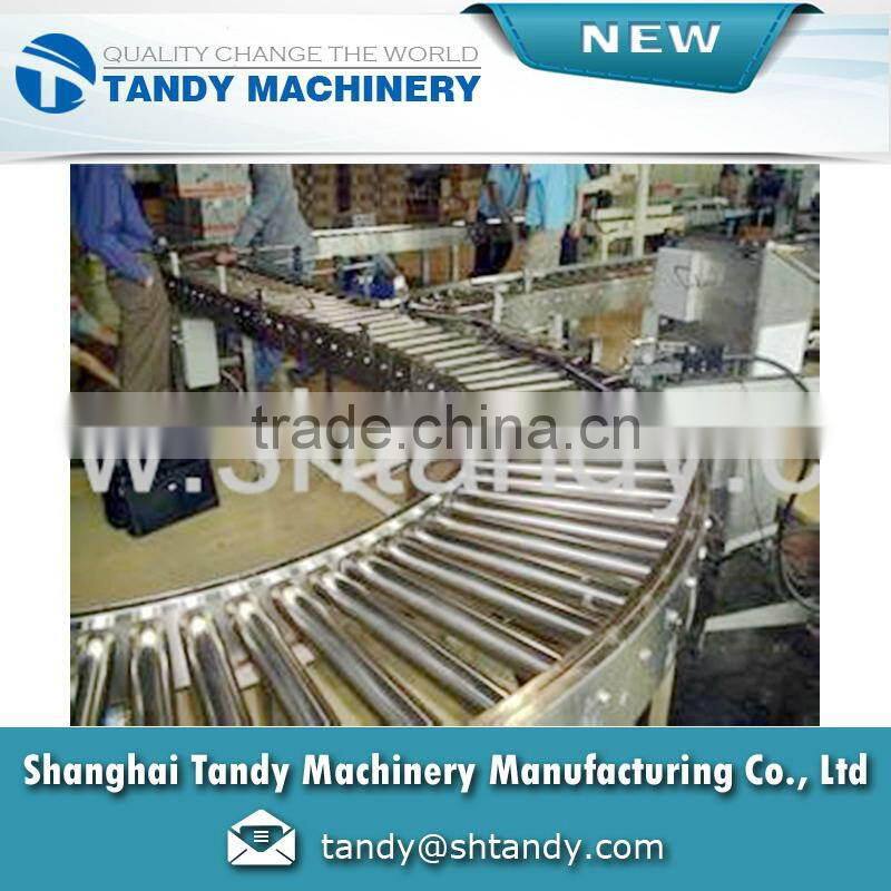 high quality turning roller conveyor for sea food packaging line