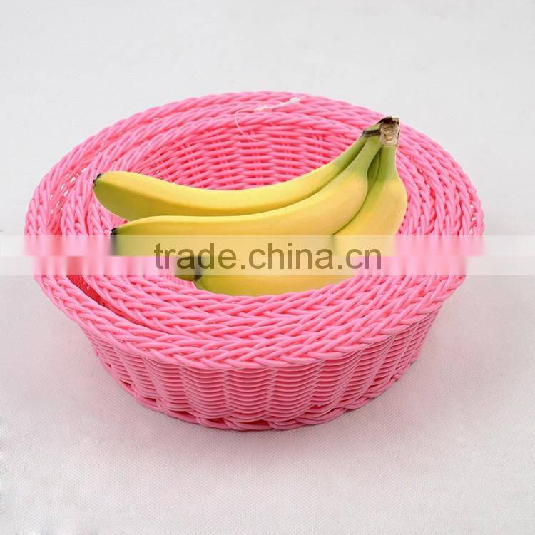 Small plastic wicker woven wedding gift baskets wholesale with ribbon