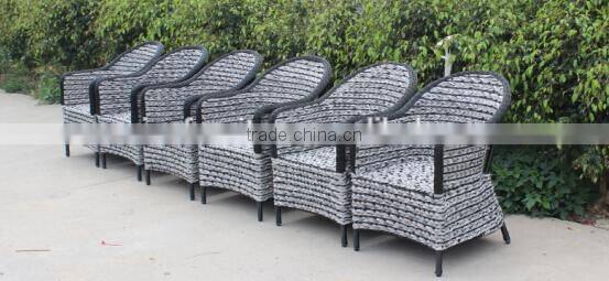 F- Foshan outdoor modern garden furniture rattan dining table sets (CF741+CF1274T+CF1244C)