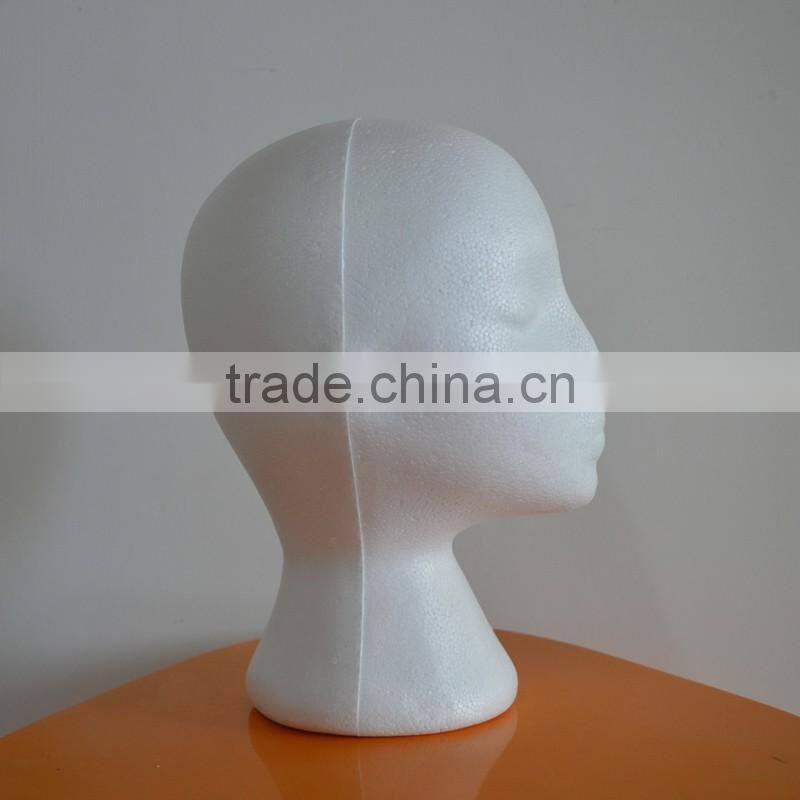 Polystyrene Women Styrofoam Foam Mannequin Head Stand Model Dummy Shop Display-