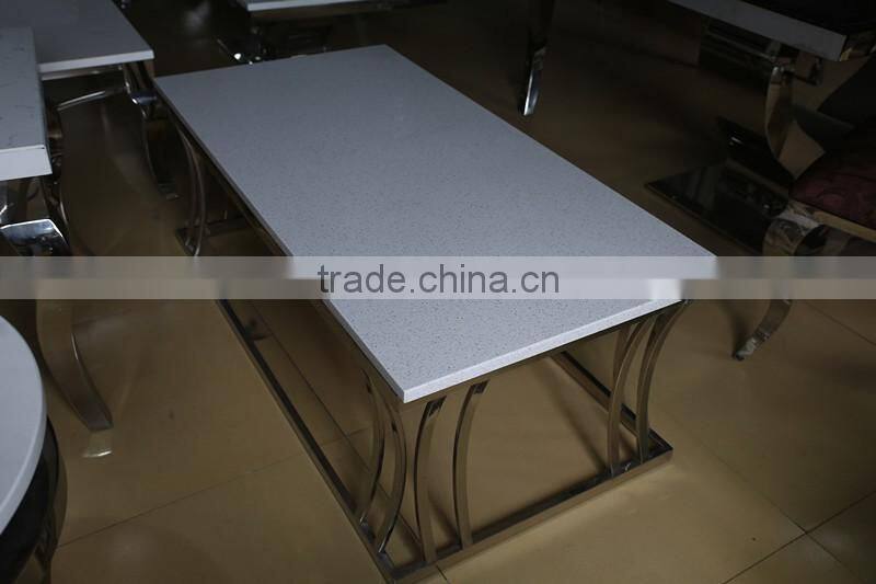 Western popular quartz dining table on sale