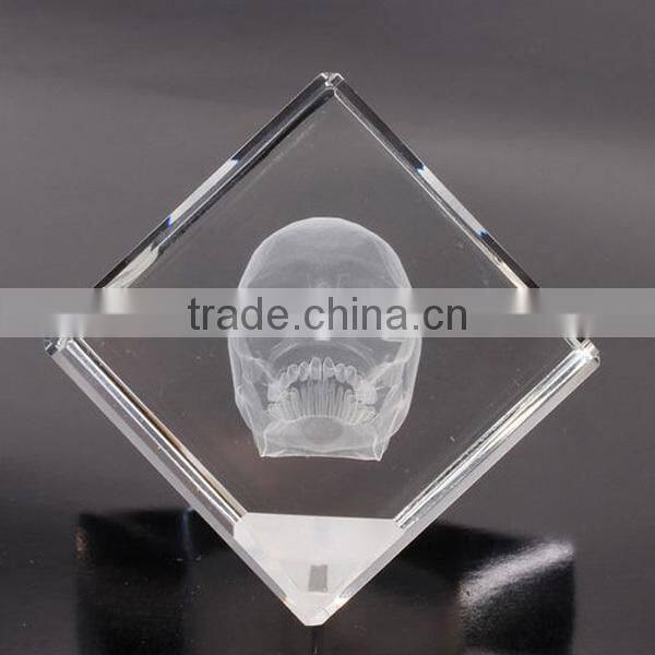 cubic crystal skull paperweight