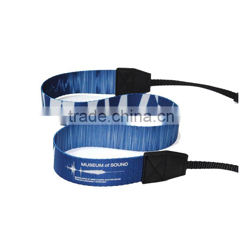 Polyester camera strap with logo printing