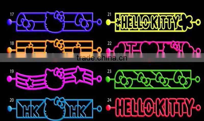 Cool tattoo designs hollow silicone bracelet