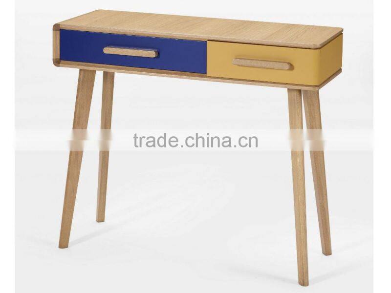 Factory Supply Home Use English Oak Wood Veneer Console Table For Sale