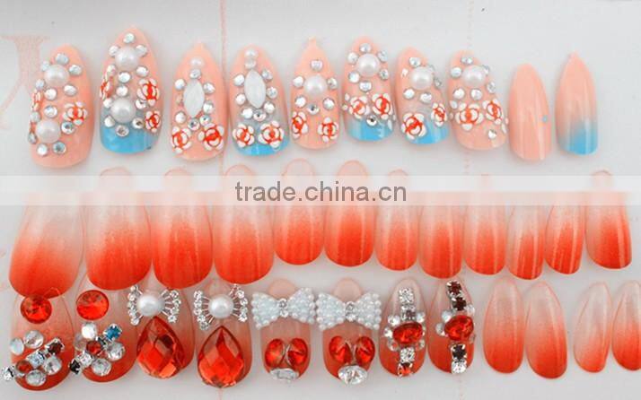 high quality bridal nail art designs false nail art fancy wedding nail art