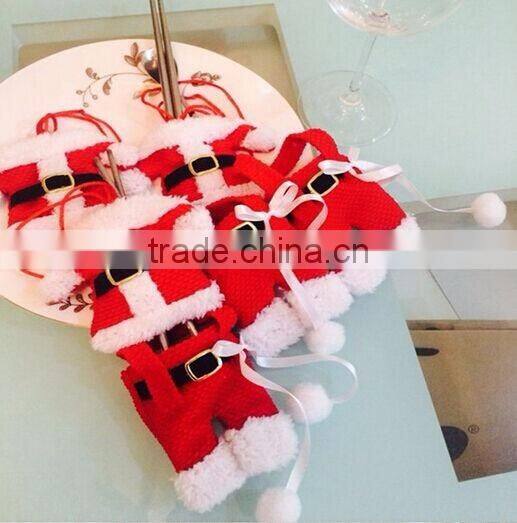 Hot-selling Christmas Tableware Storage Kits Cute Christmas Table Knife And Fork Decorative Cover Holder, Christmas Decorations