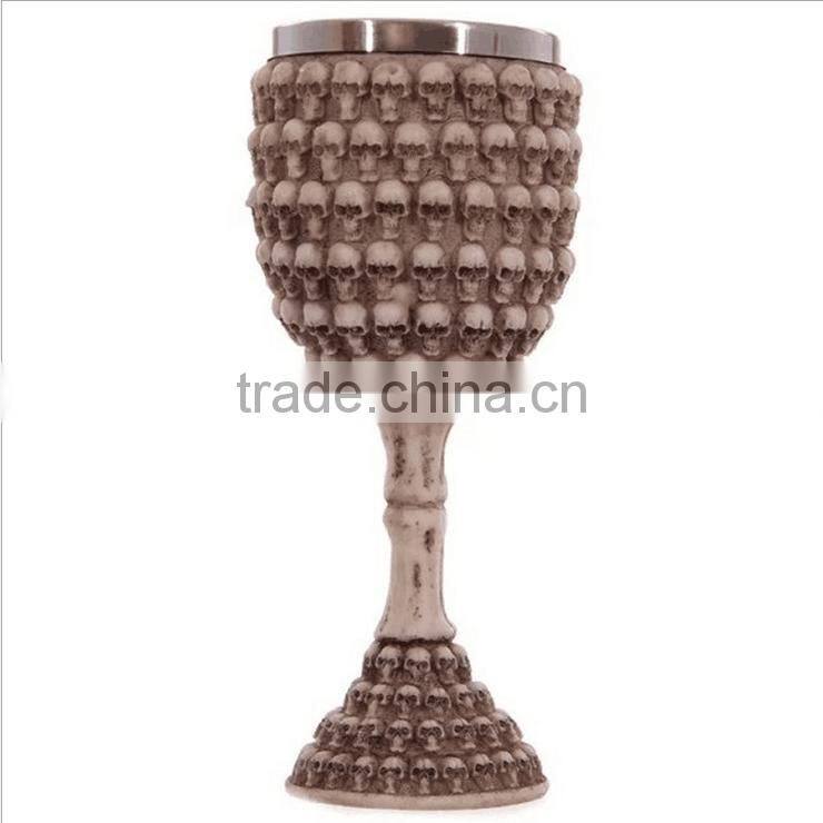 Creative Home 3D stereoscopic Palm skull shape goblet 200ml stainless steel Knight shot glass
