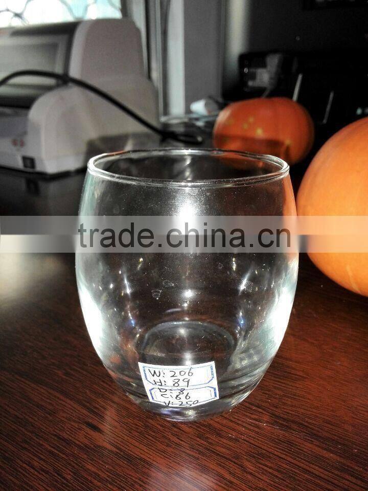 Promotional wholesale glass candle holders with metal