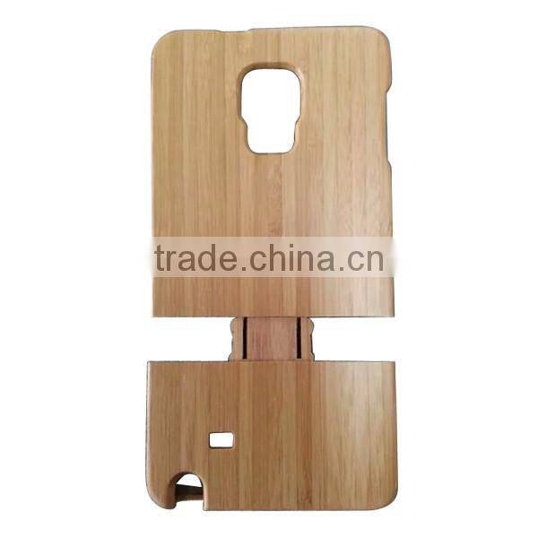 Custom logo bamboo case ,two parts design phone case for Samsung Note Edge