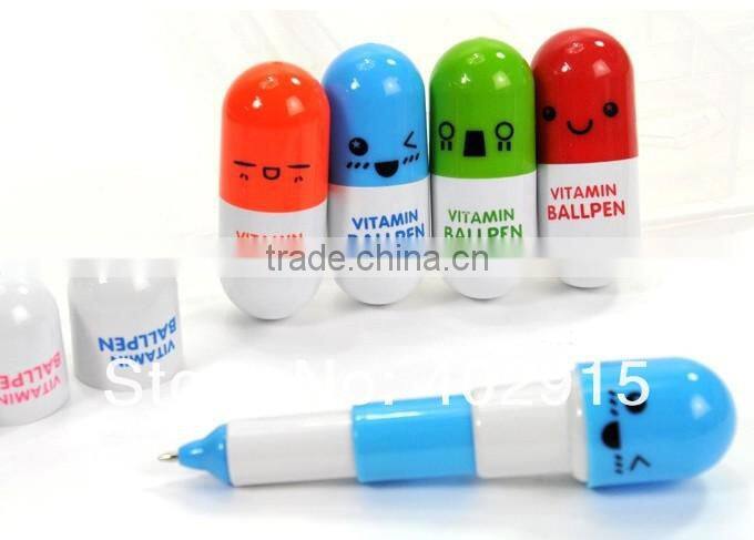 Supply Creative cute face ballpoint pen / telescopic pen
