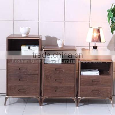 French classical wooden console table with drawers