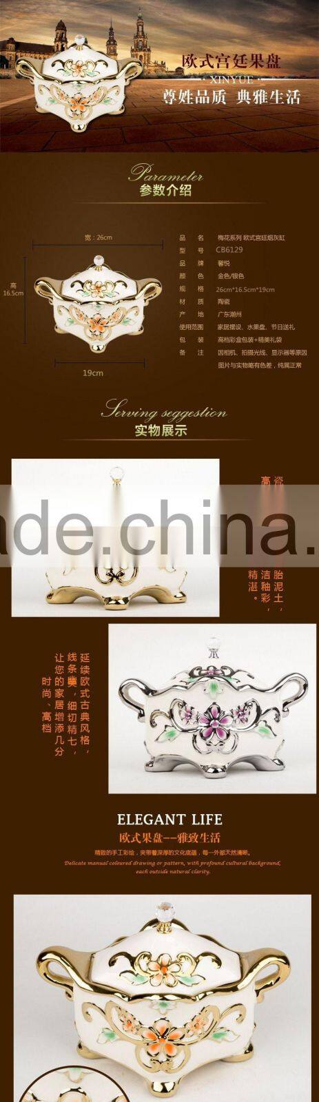 Hot Sale wholesale ashtray in bulk with lid ceramic material