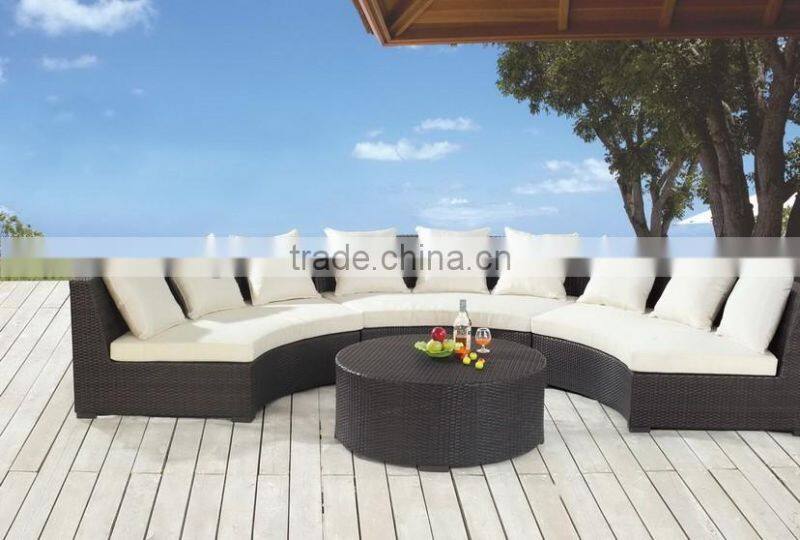 PE Rattan & Aluminum Furniture, Outdoor Rattan Sofa