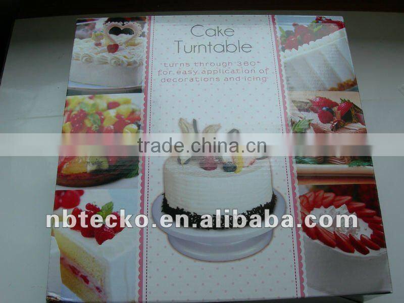 Plastic eco-friendly revolving cake stand turntable