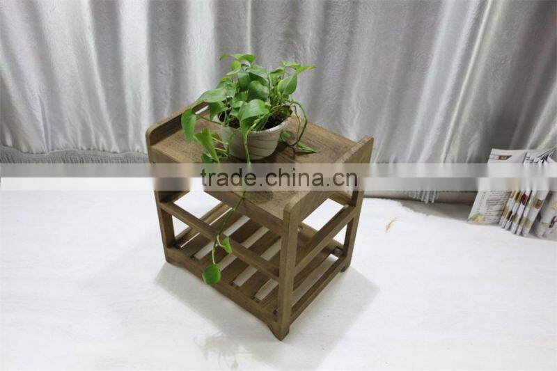 Wood shelf for flowers