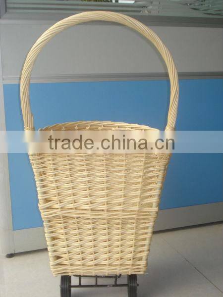 wicker shopping trolley & wicker shopping cart & willow utility cart