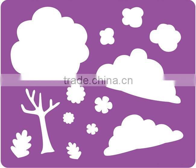 Colorful Kids Plastic Drawing Stencils For Natural Patterns