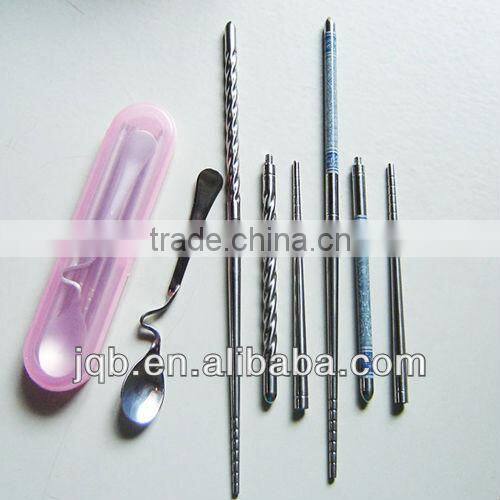 Portable takeaway travel cutlery set with plastick box packing