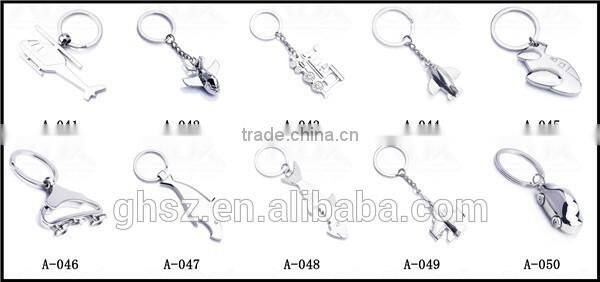 Cheap quality stainless steel animal model shark key chain ring factory