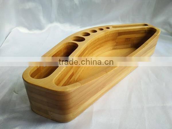 Cute design fashion bamboo table pen holder