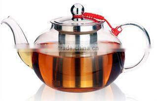 Borosilicate Lampworking Pyrex Glass Tea Pot600ml,800ml,1000ml