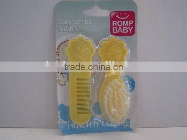 Plum blossom shaped comb with brush for children/plastic hair brush