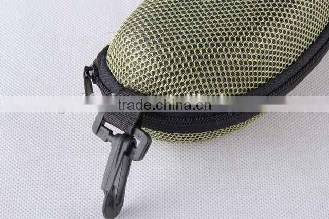 Double colour net cloth glasses box with plastic hook/glasses case