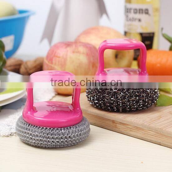 2 pcs kitchen cleaning brush stainless steel wire mesh cleaning brush