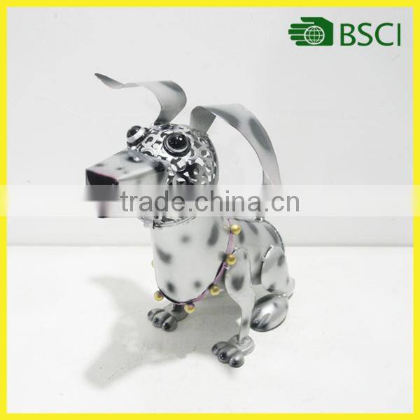 Funny dog metal animal figurines wholesale