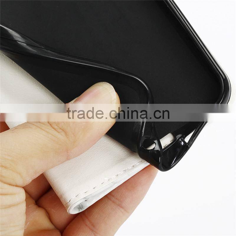 Noble design high quality marble PU card bumper/pocket cell phone case for Blackberry DTEK60