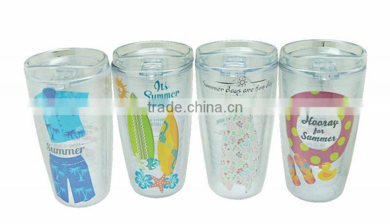 PS double wall walking mug 2017 new promotion Item