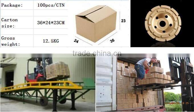 115mm double row diamond grinding wheel 4.5" abrasive polishing disc for concrete granite marble double cup wheel