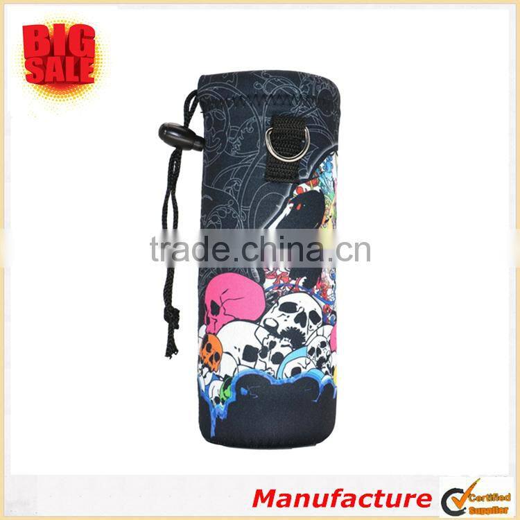Comfortable insulated neoprene cover cup sleeve unigue animal image adjustable strap cup sleeve