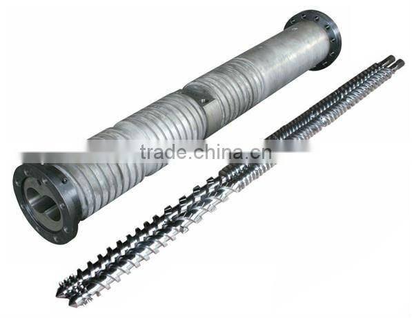 Parallel twin screw and barrel for PVC or UPVC pipe extruder machine
