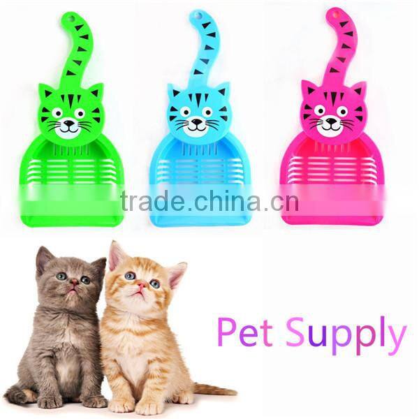 Creative cat shape cat litter poop scoop, OEM plastic poop scoop for clean up litter, OEM plastic doggie pooper scooper maker
