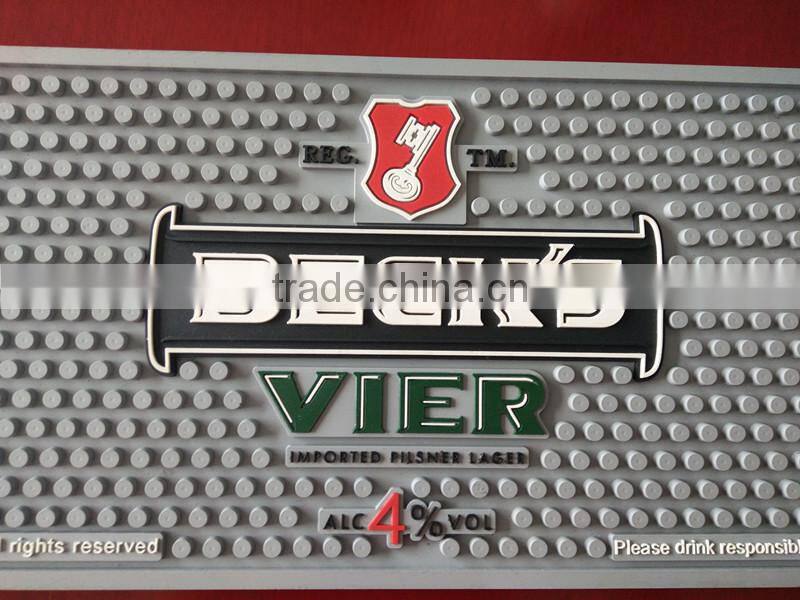 Free sample new design cool bar mats silicone personalized bar mat