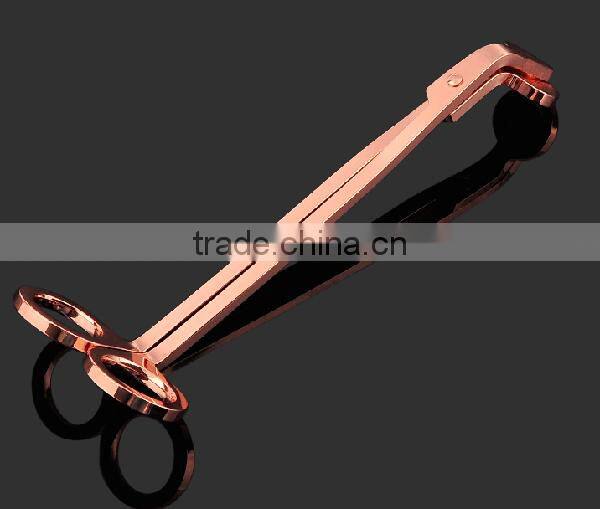 Rose gold stainless steel candle wick trimmer